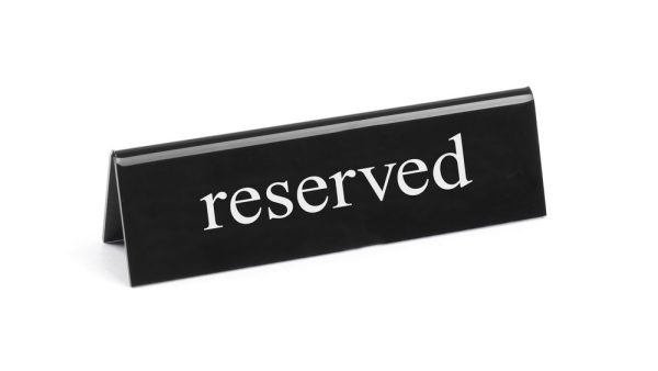 Sinal de mesa reservada, HENDI, reserved, 130x30x(H)38mm