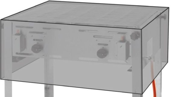 Cobertura de proteção, HENDI, Grelhador Grill & Roast- Master Maxi 154717 154878, 720x560x(H)360mm