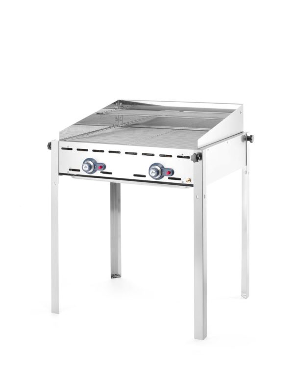 Green Fire com 2 bicos de gás, HENDI, Profi Line, 2 grelhas para churrasco Gastronorm 1/1 em aço inoxidável, 11,6kW, 740x612x(H)825mm - Image 3