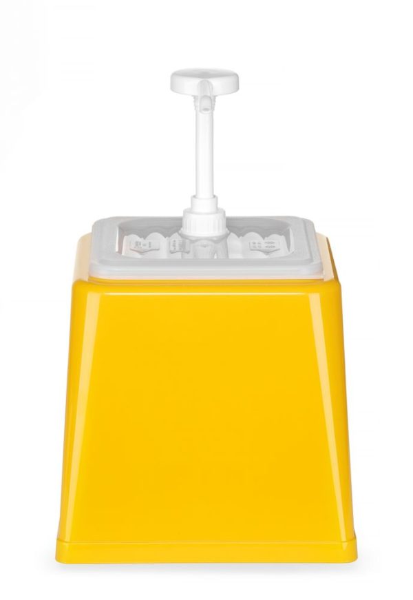 Dispensador de molhos, HENDI, 2,5L, Amarelo, 230x210x(H)327mm