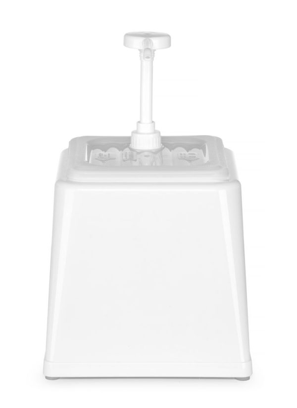 Dispensador de molhos, HENDI, 2,5L, Branco, 230x210x(H)327mm