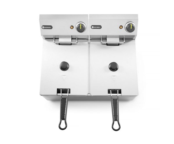 Fritadeira Kitchen Line - 2x 8L, HENDI, Kitchen Line, 16L, 230V/7000W, 542x430x(H)351mm - Image 5