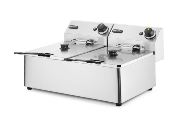 Fritadeira Kitchen Line - 2x 6L, HENDI, Kitchen Line, 12L, 230V/6600W, 550x430x(H)305mm - Image 2