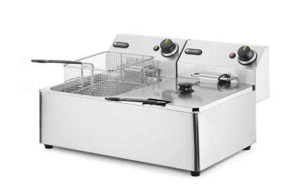 Fritadeira Kitchen Line - 2x 6L, HENDI, Kitchen Line, 12L, 230V/6600W, 550x430x(H)305mm - Image 3