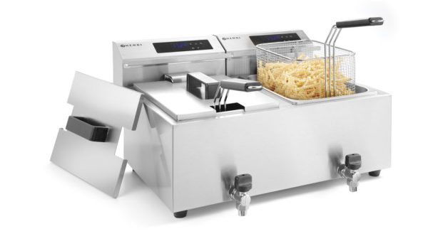 Fritadeira digital Profi Line com torneira de drenagem – 2 x 8 L, HENDI, Profi Line, 16L, 230V/7000W, 605x515x(H)350mm - Image 3