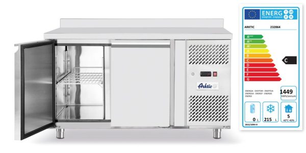 Bancada congeladora de duas portas Profi Line 280 L, Arktic, Profi Line, GN 1/1, 420L, 230V/600W, 1360x700x(H)910mm - Image 3