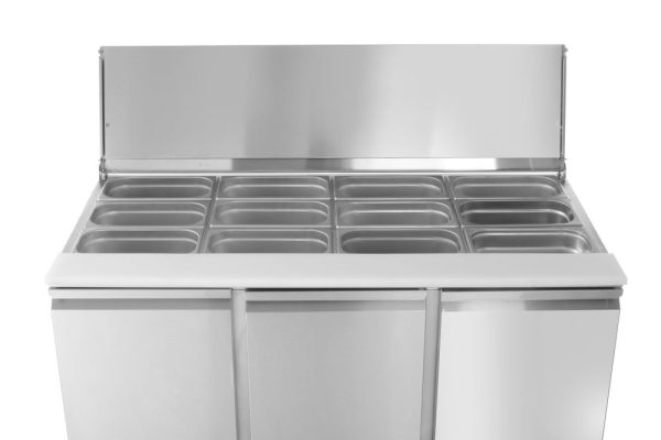 Bancada frigorífica para ingredientes com três portas 380 L, Arktic, 230V/310W, 1390x702x(H)888mm - Image 2