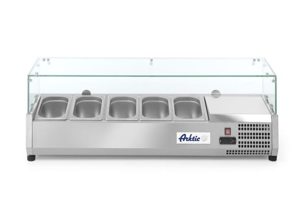 Vitrina expositora refrigerada GN 1/4, Arktic, 5x GN 1/4, 230V/180W, 1205x335x(H)460mm