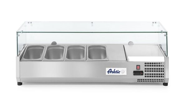 Vitrina expositora refrigerada GN 1/3, Arktic, 4x GN 1/3, 230V/180W, 1208x400x(H)456mm