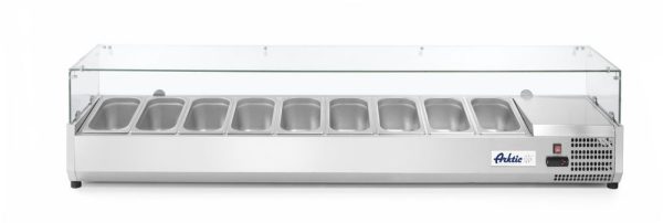 Vitrina expositora refrigerada GN 1/3, Arktic, 9x GN 1/3, 230V/180W, 2005x420x(H)456mm