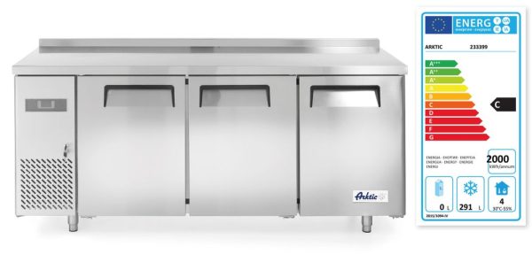 Bancada congeladora de três portas Kitchen Line 390 L, Arktic, Kitchen Line, 291L, 230V/550W, 1800x600x(H)886mm - Image 3