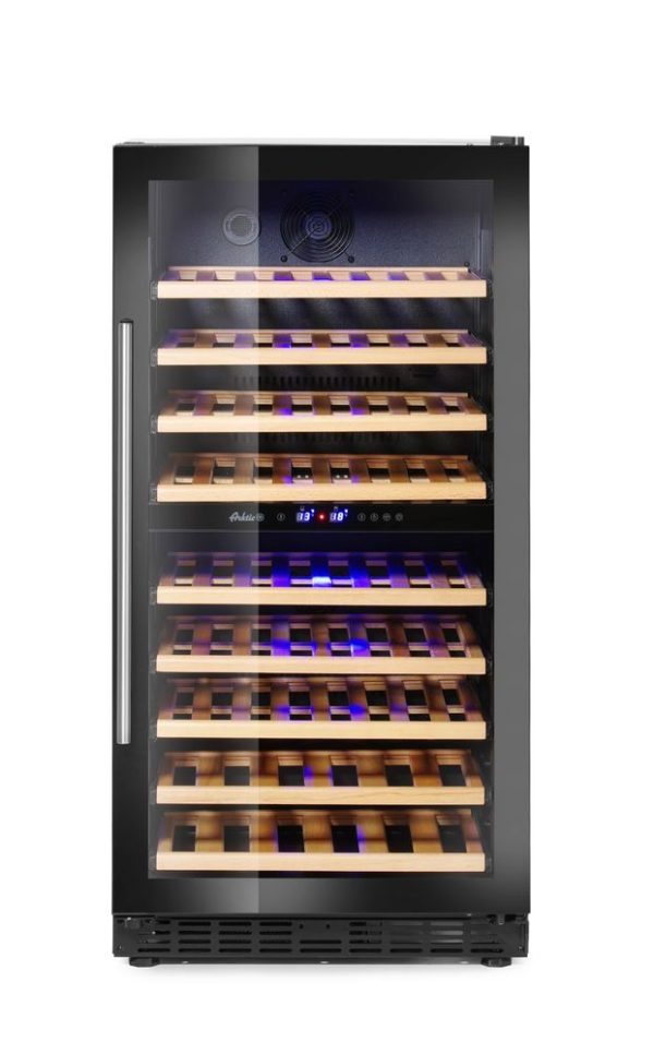 Frigoríficos para vinho, 2 zonas, 72 garrafas, Arktic, 232L, 220-240V/110W, 595x675x(H)1215mm