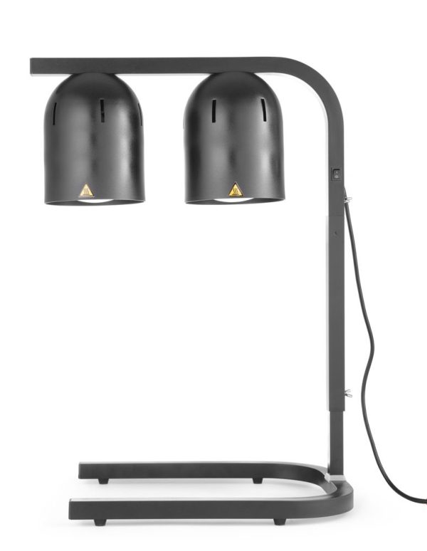 Suporte com 2 lâmpadas de infravermelhos para aquecer alimentos, HENDI, Preto, 230V/250W, 453x360x(H)790mm