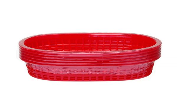 Cesto para pão, oval, HENDI, Vermelho, 6 pcs., 275x175x(H)38mm - Image 5