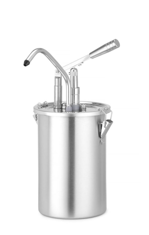 Recipiente para molhos em aço inoxidável com dispensador, HENDI, 4,5L, ø180x(H)420mm - Image 2