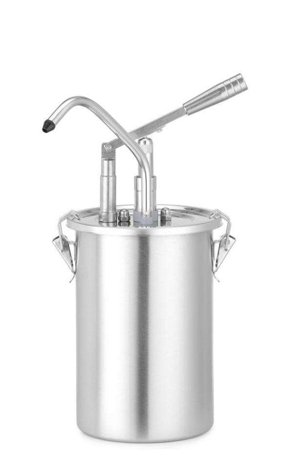 Recipiente para molhos em aço inoxidável com dispensador, HENDI, 4,5L, ø180x(H)420mm