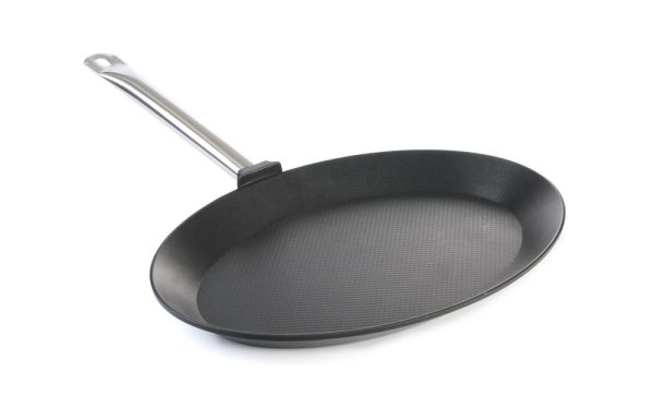 Frigideira para peixe - oval Titanium Profissional, HENDI, 400x275x(H)35mm