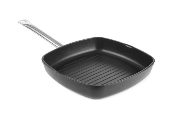 Frigideira grelhadora - superfície ondulada Titanium Profissional, HENDI, 550x290x(H)55mm