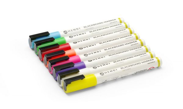 Marcadores para quadro preto 3 mm, HENDI, Marcadores: 1 branco, 1 vermelho, 1 azul, 1 verde, 1 amarelo, 1 roxo, 1 laranja e 1 rosa - Image 3