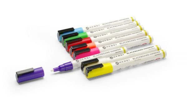 Marcadores para quadro preto 3 mm, HENDI, Marcadores: 1 branco, 1 vermelho, 1 azul, 1 verde, 1 amarelo, 1 roxo, 1 laranja e 1 rosa - Image 4