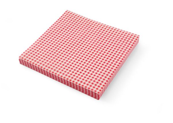 Papel antigordura - 500 unidades, HENDI, padrão aos quadrados, 500 pcs., 306x305mm