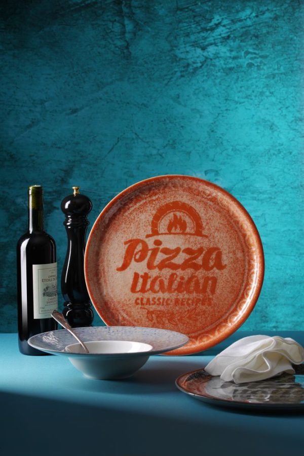 Prato de pizza Coleção Recipe, vermelho tijolo, HENDI, Vermelho, ø330mm - Image 4