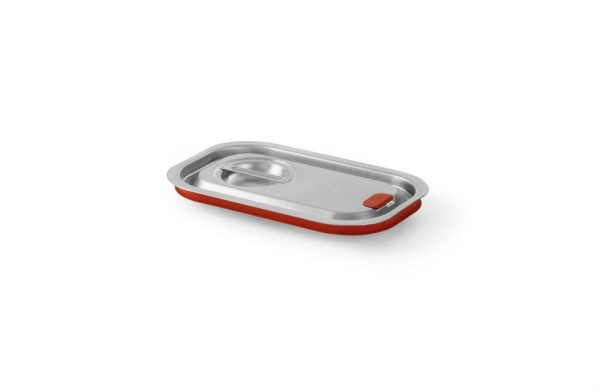 Tampa Gastronorm com aro em silicone, HENDI, Kitchen Line, GN 1/4, 265x162mm