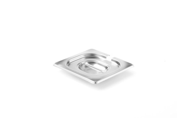 Tampa Gastronorm com encaixe para colheres, HENDI, Profi Line, GN 1/6, 176x162mm