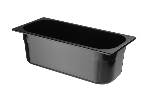 Recipiente para gelado em policarbonato, HENDI, 5L, Preto, 360x165x(H)120mm