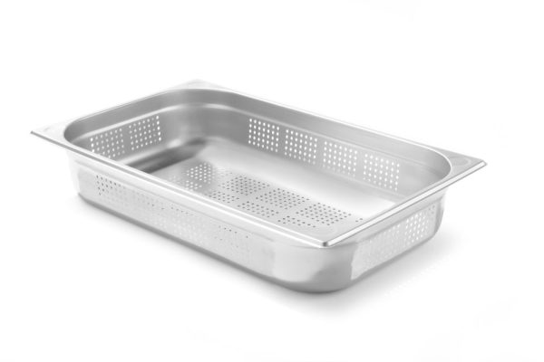 Recipiente Gastronorm 1/1 perfurado, HENDI, Kitchen Line, GN 1/1, 14L, (H)100mm