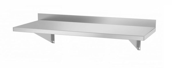 Prateleira de parede com dois suportes de aço, HENDI, 800x300x(H)250mm