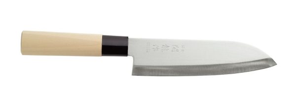 Faca japonesa Santoku, HENDI, Madeira clara, (L)290mm