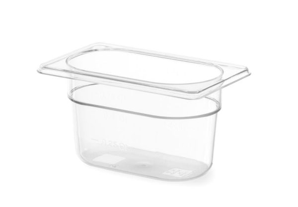 Recipiente Gastronorm 1/9, HENDI, Profi Line, GN 1/9, 0,6L, Transparente, 176x108x(H)65mm