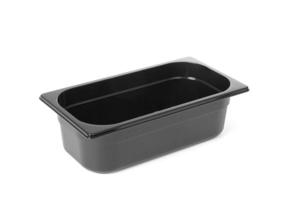 Recipiente Gastronorm 1/4, HENDI, Profi Line, GN 1/4, 2,8L, Preto, 265x162x(H)100mm