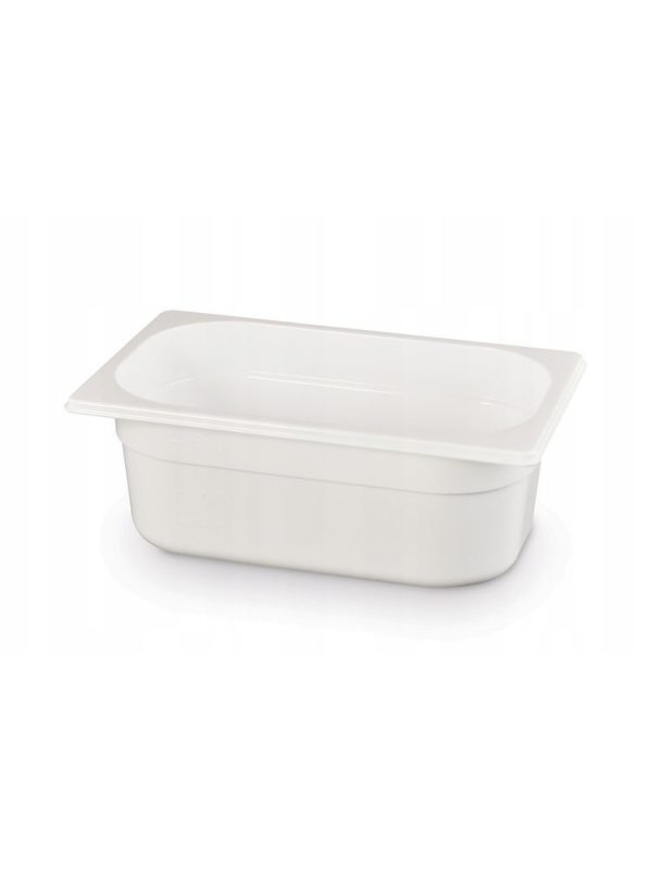 Recipiente Gastronorm 1/4, HENDI, GN 1/4, 1,8L, Branco, 265x162x(H)65mm