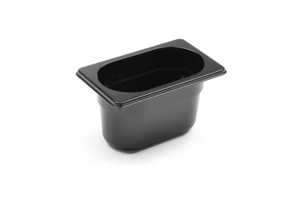 Recipiente Gastronorm 1/9, HENDI, GN 1/9, 1L, Preto, 176x108x(H)100mm