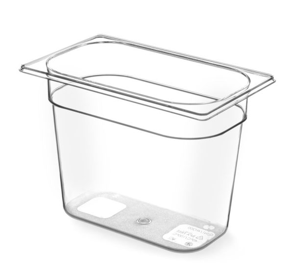 Recipiente Gastronorm 1/4, HENDI, GN 1/4, 4L, Transparente, 265x162x(H)150mm