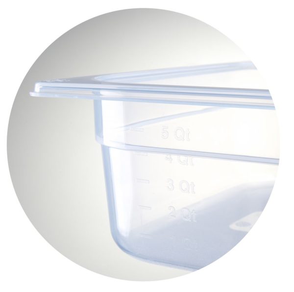 Recipiente Gastronorm 1/2, HENDI, Profi Line, GN 1/2, 6,5L, Transparente, 325x265x(H)100mm - Image 2