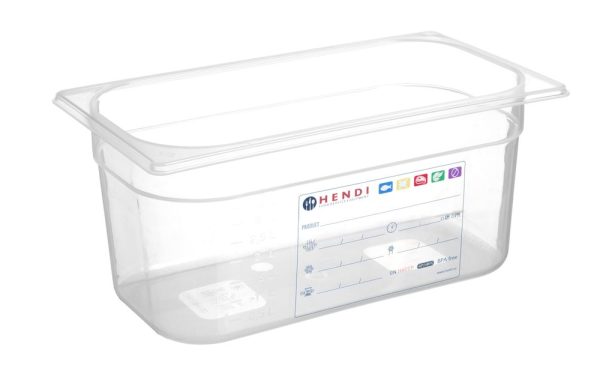 Recipiente Gastronorm 1/2, HENDI, GN 1/2, 9,5L, Transparente, 325x265x(H)150mm - Image 2