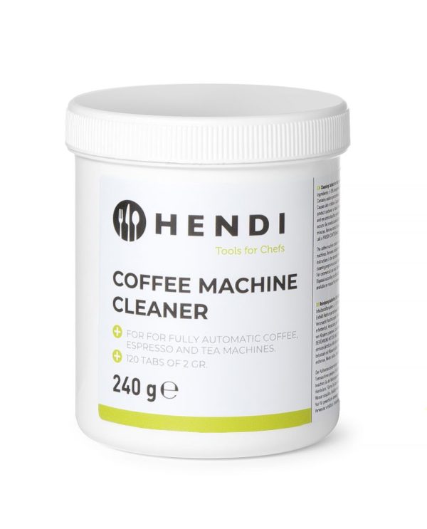 Produto de limpeza para máquinas de café automáticas, 120 pastilhas, HENDI