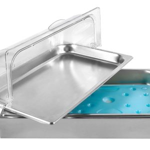 EXPOSITOR FRIO INOX GN 1/1 C/ TAMPA BASCULANTE PC