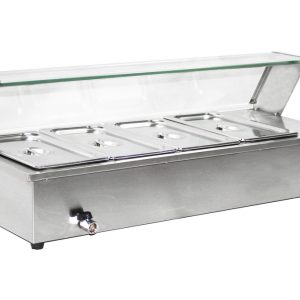 BANHO MARIA 4xGN 1/3 INOX 865x365x330MM 1KW
