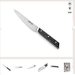 Faca P/Bife Preta Micropérola Arcos 110mm