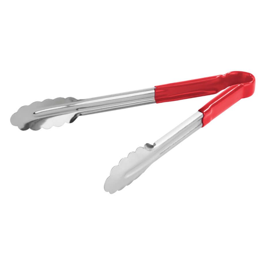 Pinça Buffet Inox Cabo VERMELHO 30cm