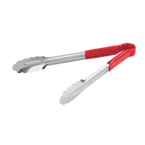 Pinça Buffet Inox Cabo Vermelho 24cm