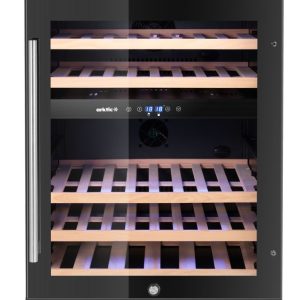 Frigorífico para vinho, 2 zonas, 46 garrafas, Arktic, Preto, 570x595x(H)820mm