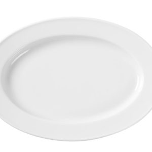 Prato oval, Branco, 340x240mm
