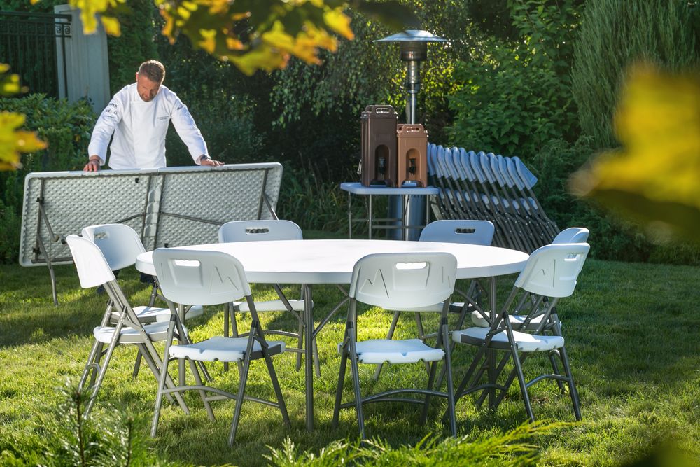 Cadeira de catering, AmerBox, Carga máxima: 175 kg, Branco, 540x440x(H)840mm - Image 2