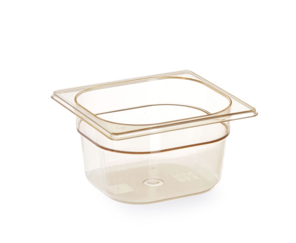 Recipiente GN 1/6, resistente a altas temperaturas, GN 1/6, 1,6L, Transparente, 176x162x(H)100mm