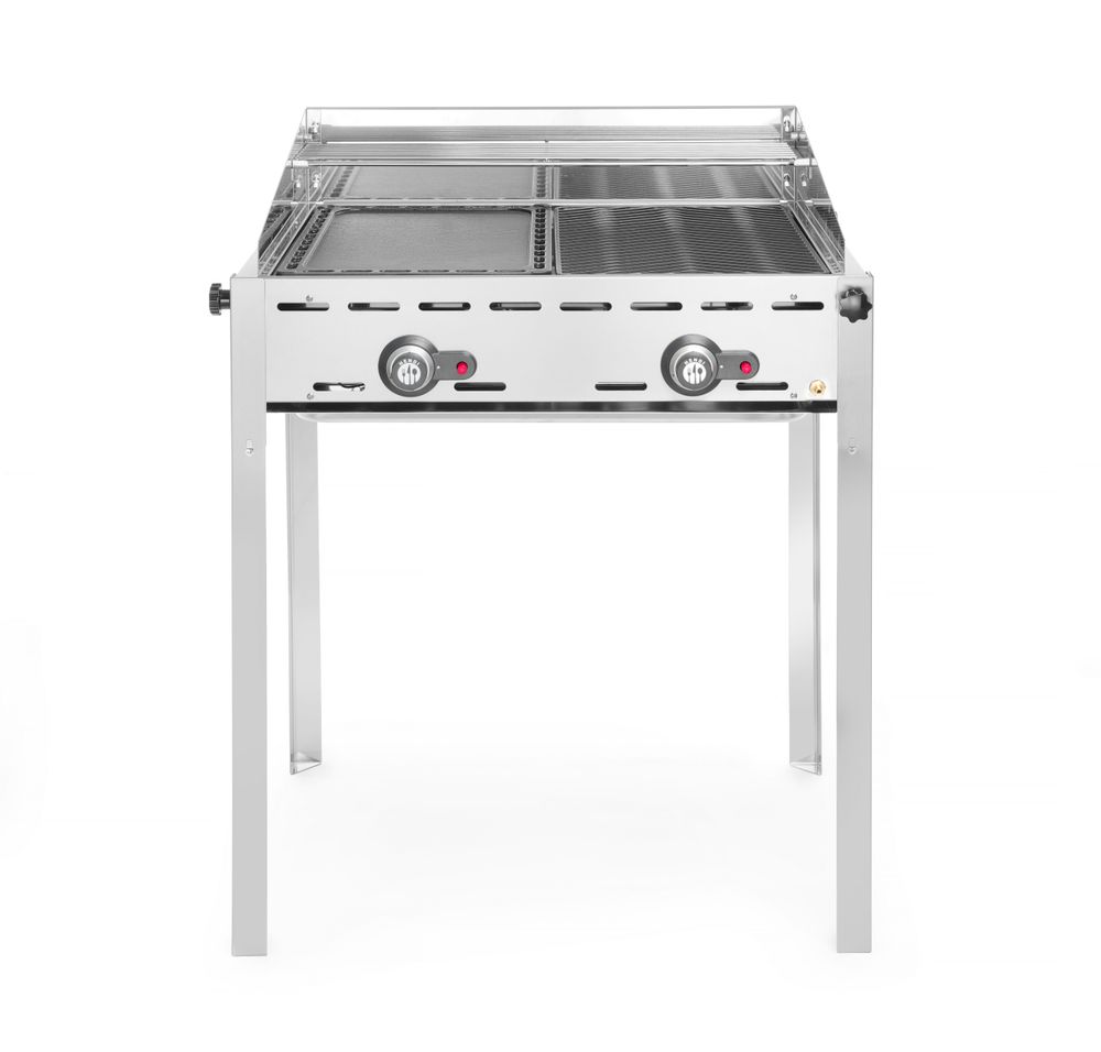 Green Fire com 2 queimadores, Profi Line, 2 grelhas para churrasco GN 1/1 em aço inoxidável, 11,6kW, 740x612x(H)825mm - Image 6